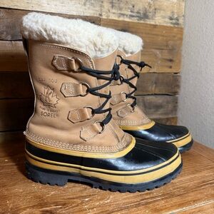Sorel Caribou Vintage Kaufman Canada‎ VNC Men's Size  8 Lined Hard Weather Boots